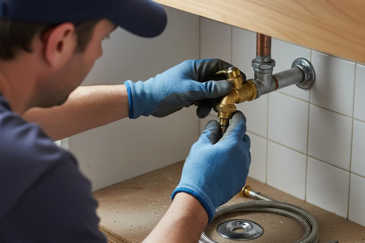 Shutoff valve and fitting work during Well Pump Repair in Los Altos